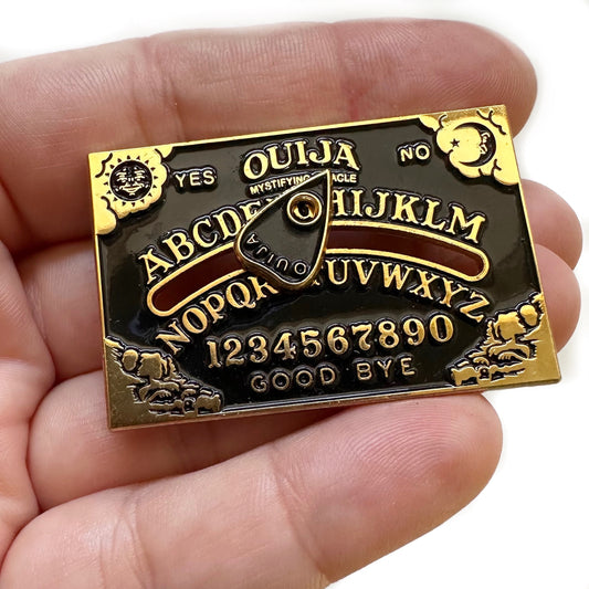 Black and Gold Ouija Pin-Subscriber Only