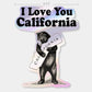 I Love You California Benefit Sticker