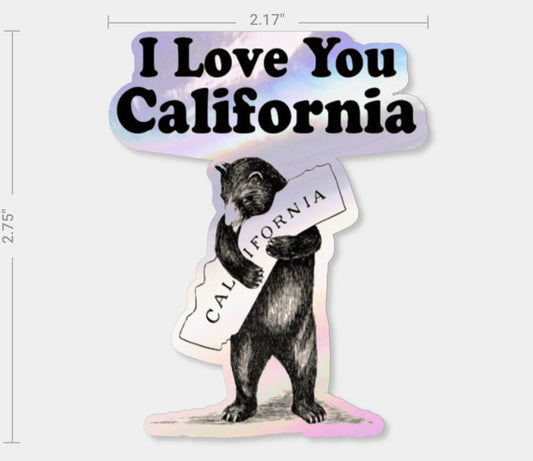 I Love You California Benefit Sticker