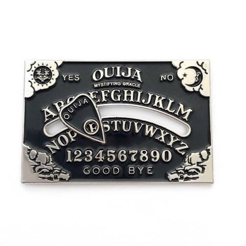 Black and Silver Ouija Pin