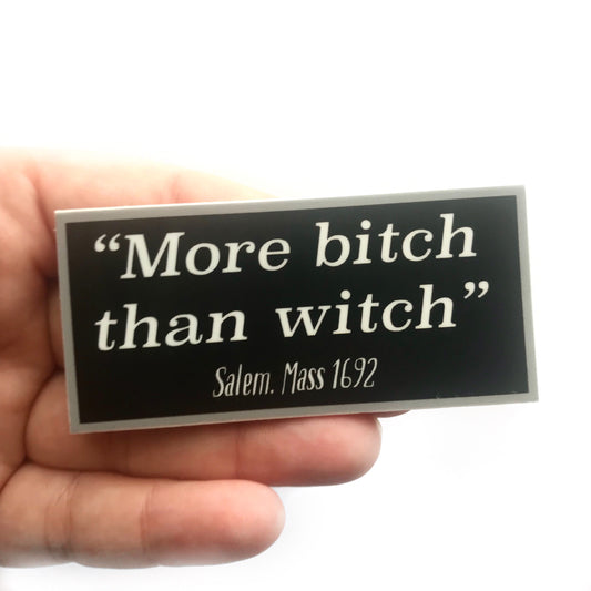 More Bitch Than Witch Sticker